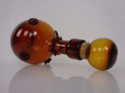 Italian Amber Glass Decanter with Stopper, 1960s
