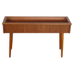 Jardiniere scandinave en teck et cuivre 1960