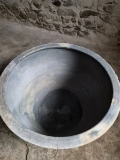 Jardinière ancienne en terre cuite – Cuve à lessive XIXe siècle XXL