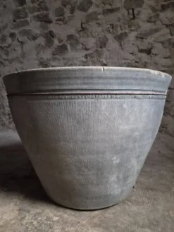 Jardinière ancienne en terre cuite – Cuve à lessive XIXe siècle XXL