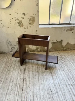 Jardinière années 50 palissandre constructiviste