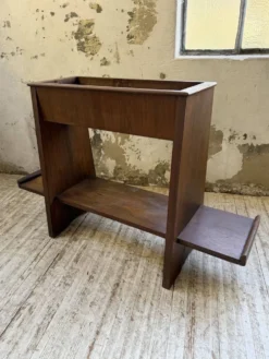 Jardinière années 50 palissandre constructiviste