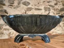 Jardinière française Art déco en fonte émaillée – 1920s–1930s
