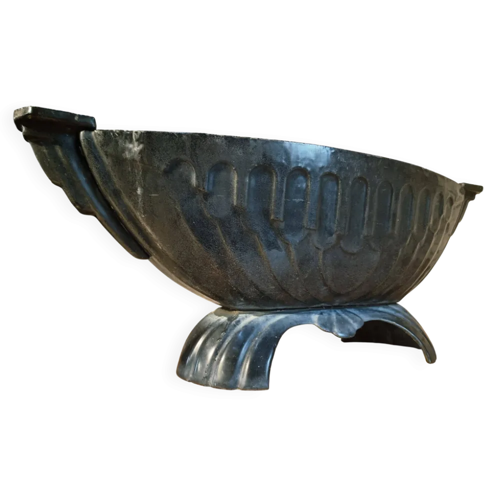Jardinière française Art déco en fonte émaillée – 1920s–1930s