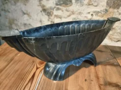 Jardinière française Art déco en fonte émaillée – 1920s–1930s