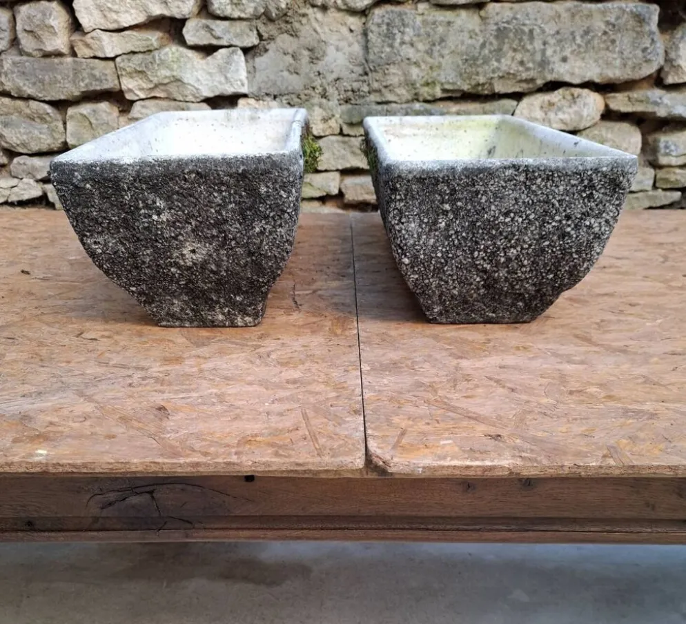 Jardinières en ciment