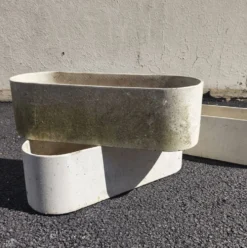 4 jardinières fibrociment Eternit, design Willy Guhl