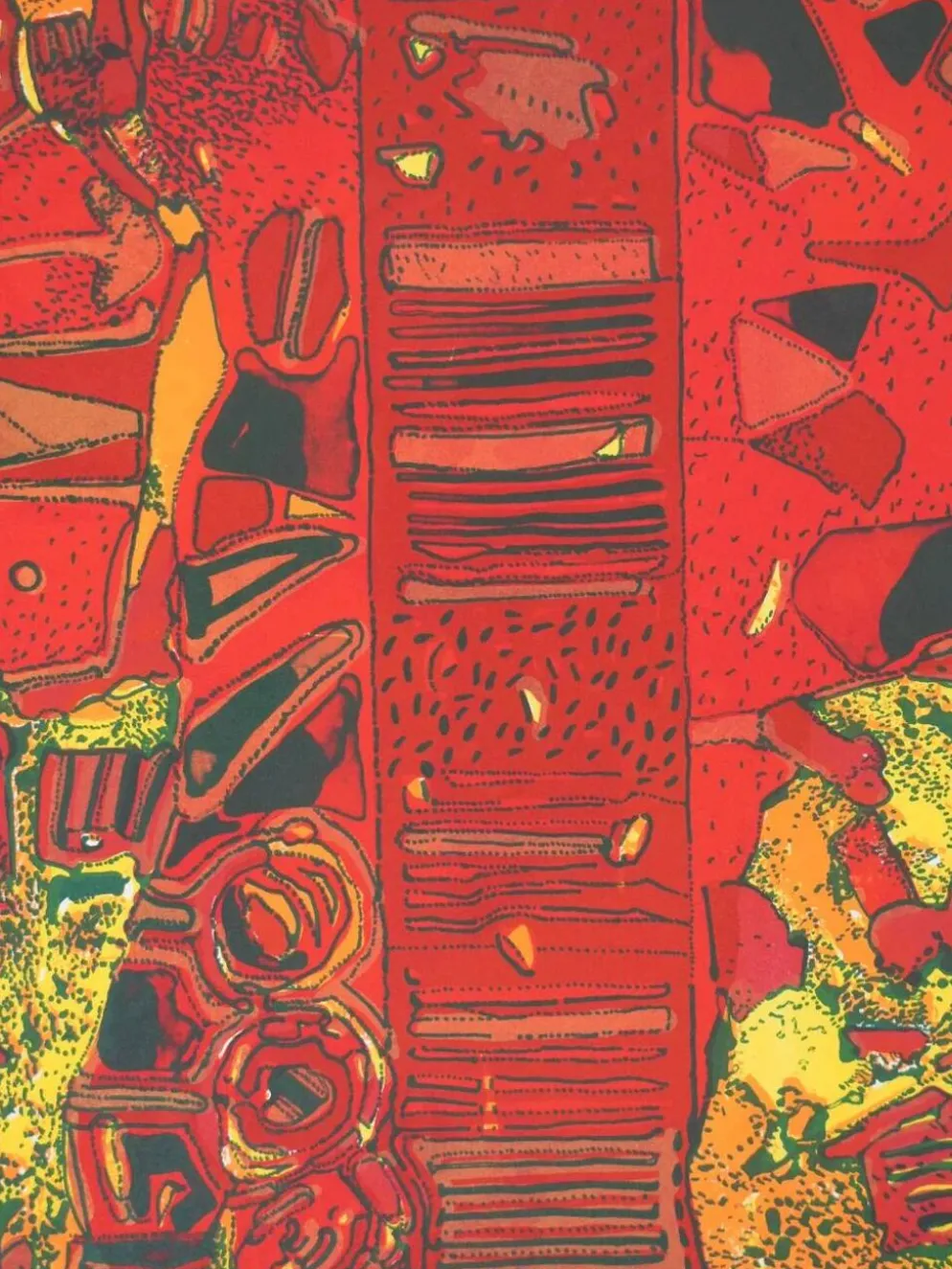 Jean-Pierre Vielfaure : Le chaos de l'intérieur, lithographie originale signée