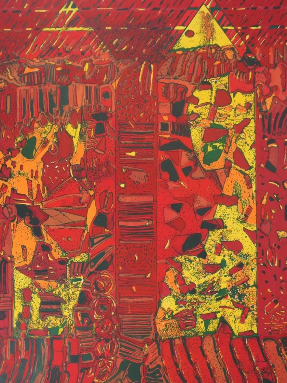 Jean-Pierre Vielfaure : Le chaos de l'intérieur, lithographie originale signée