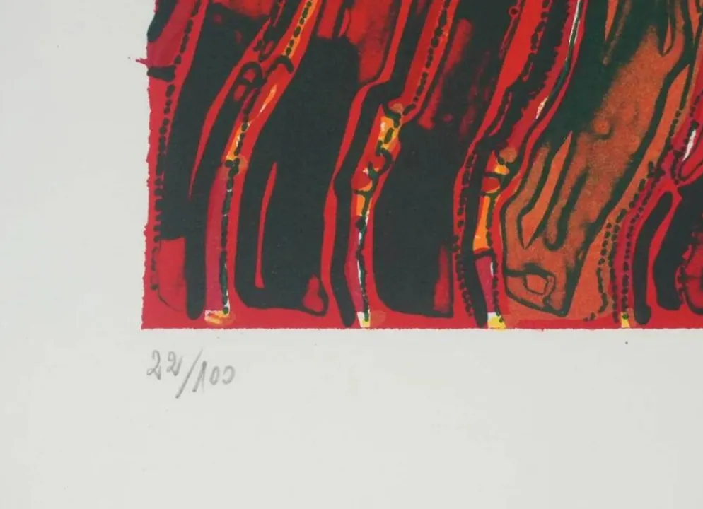Jean-Pierre Vielfaure : Le chaos de l'intérieur, lithographie originale signée