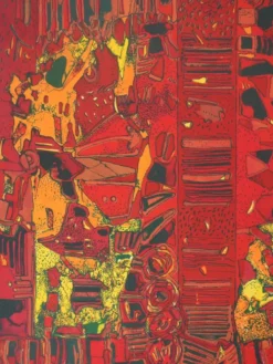 Jean-Pierre Vielfaure : Le chaos de l'intérieur, lithographie originale signée