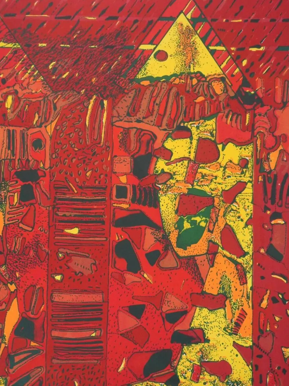 Jean-Pierre Vielfaure : Le chaos de l'intérieur, lithographie originale signée