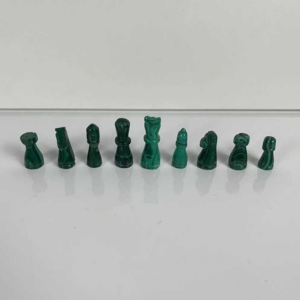 Jeu d’échecs décoratif en malachite, 1950–1970