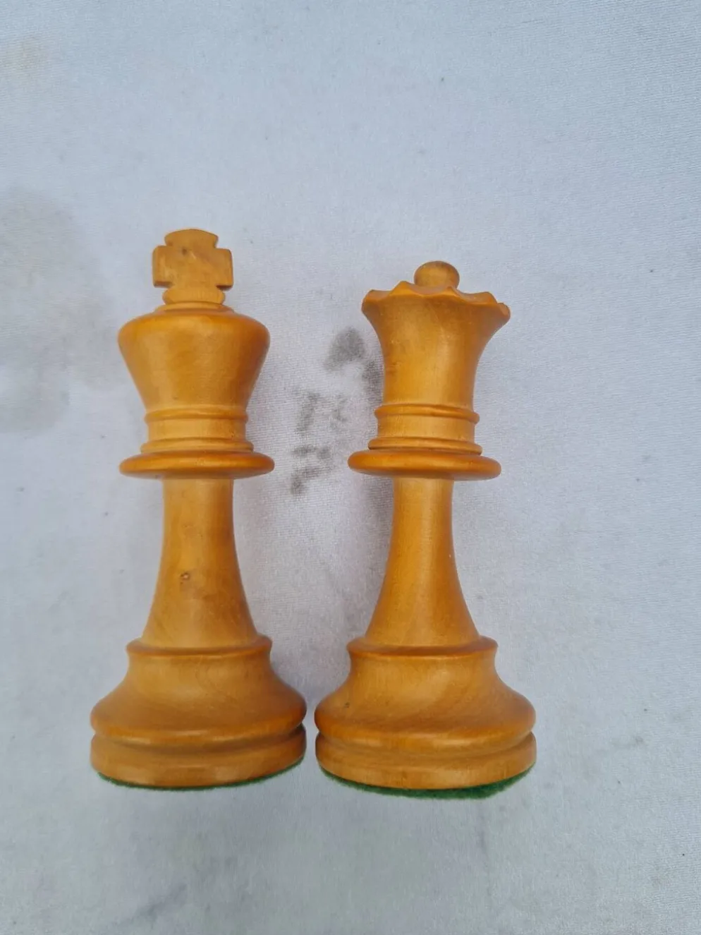 Jeu d'échecs vintage Staunton Français en buis massif – Taille 4