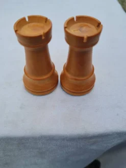 Jeu d'échecs vintage Staunton Français en buis massif – Taille 4