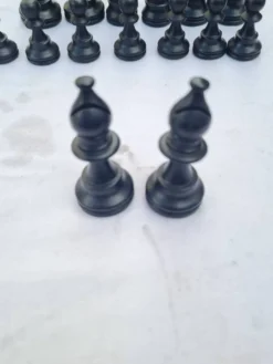 Jeu d'échecs vintage Staunton Français en buis massif – Taille 4