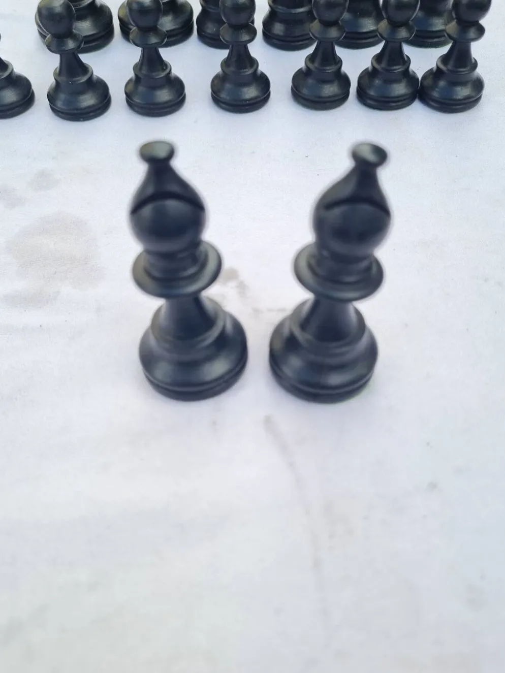 Jeu d'échecs vintage Staunton Français en buis massif – Taille 4