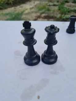 Jeu d'échecs vintage Staunton Français en buis massif – Taille 4