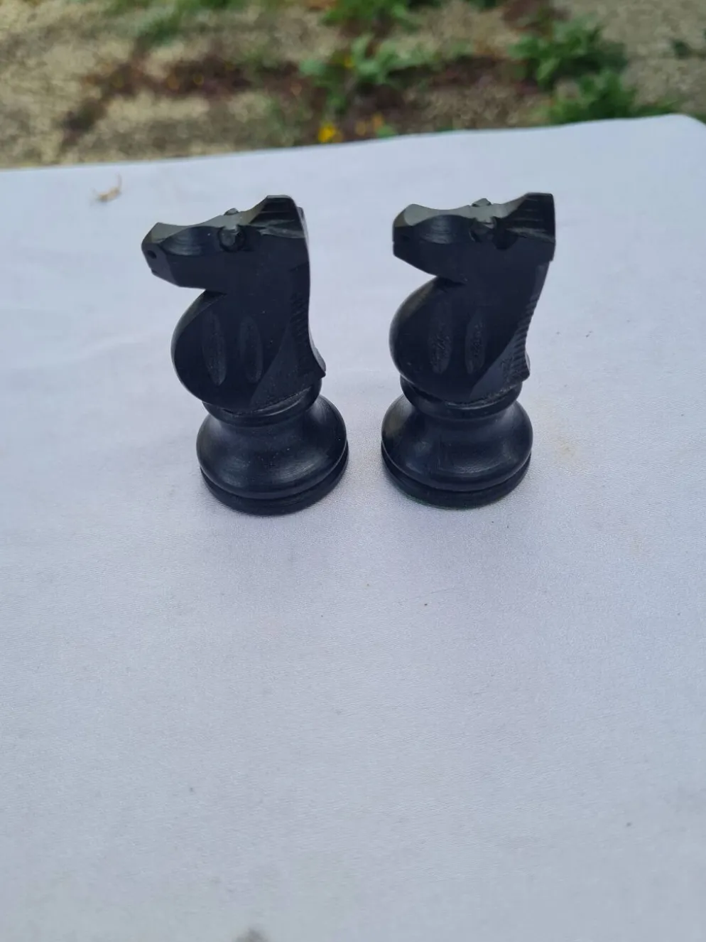 Jeu d'échecs vintage Staunton Français en buis massif – Taille 4