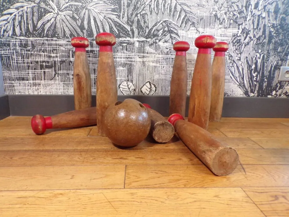 Jeu de bowling 1900 en bois