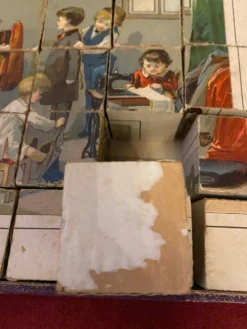 Jeu de cubes en bois xixeme