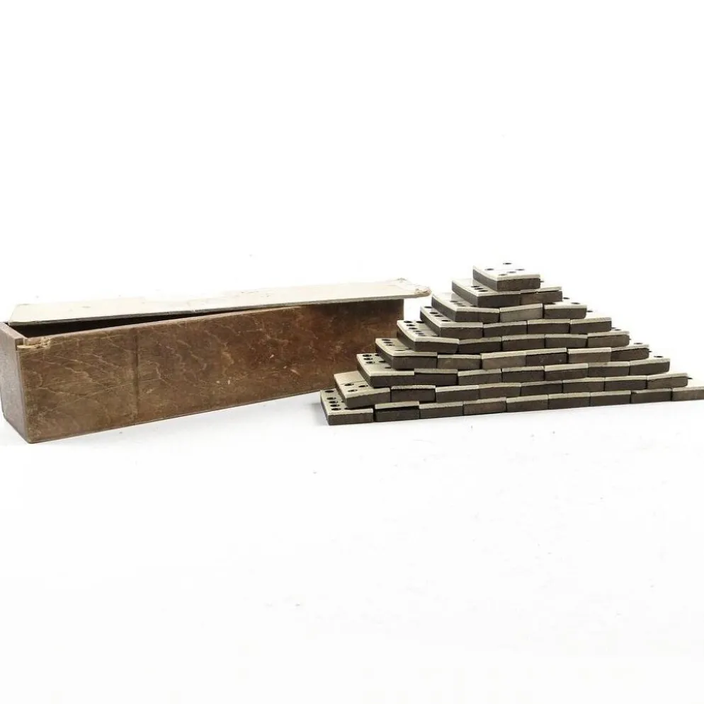 Jeu de dominos postmoderne, Pologne, années 1950, ensemble de 28.