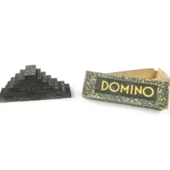 Jeu de dominos postmoderne, Pologne, années 1970, ensemble de 28.