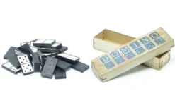 Jeu de dominos postmoderne, Pologne, années 1970, ensemble de 28.