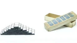 Jeu de dominos postmoderne, Pologne, années 1970, ensemble de 28.