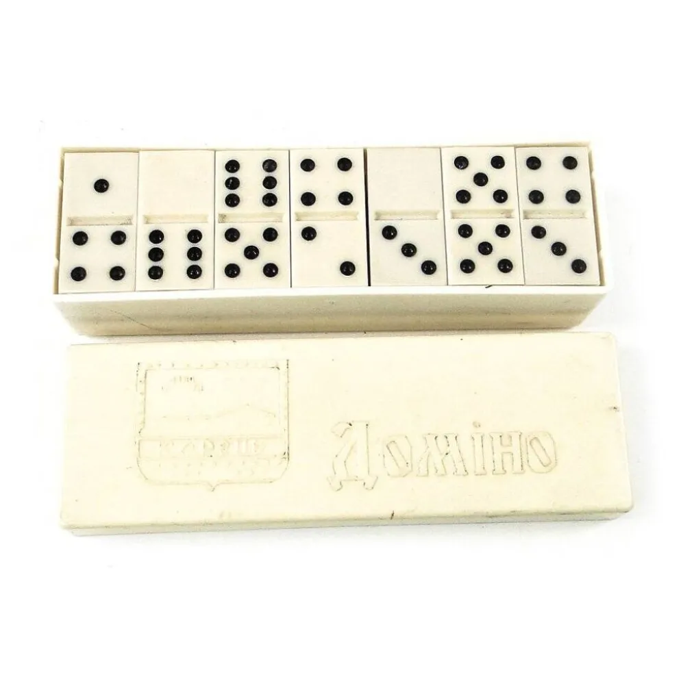 Jeu de dominos postmoderne, URSS, années 1970, ensemble de 28