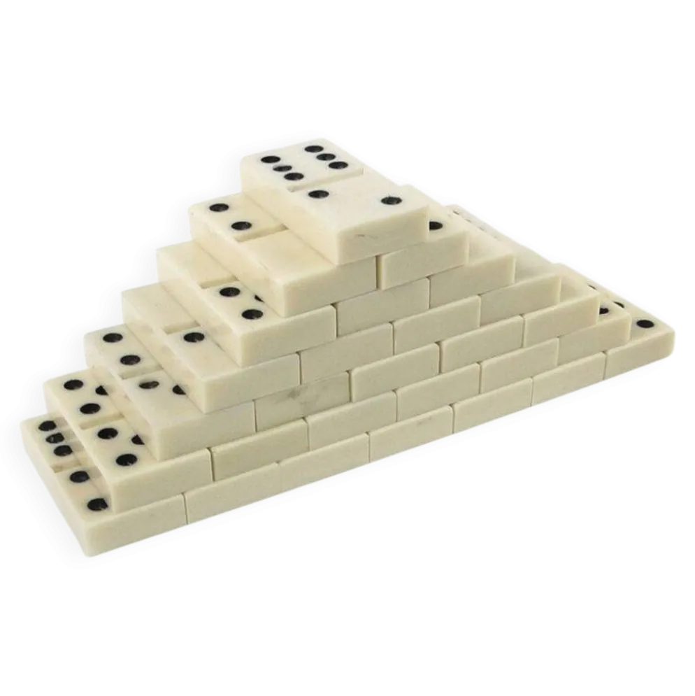 Jeu de dominos postmoderne, URSS, années 1970, ensemble de 28