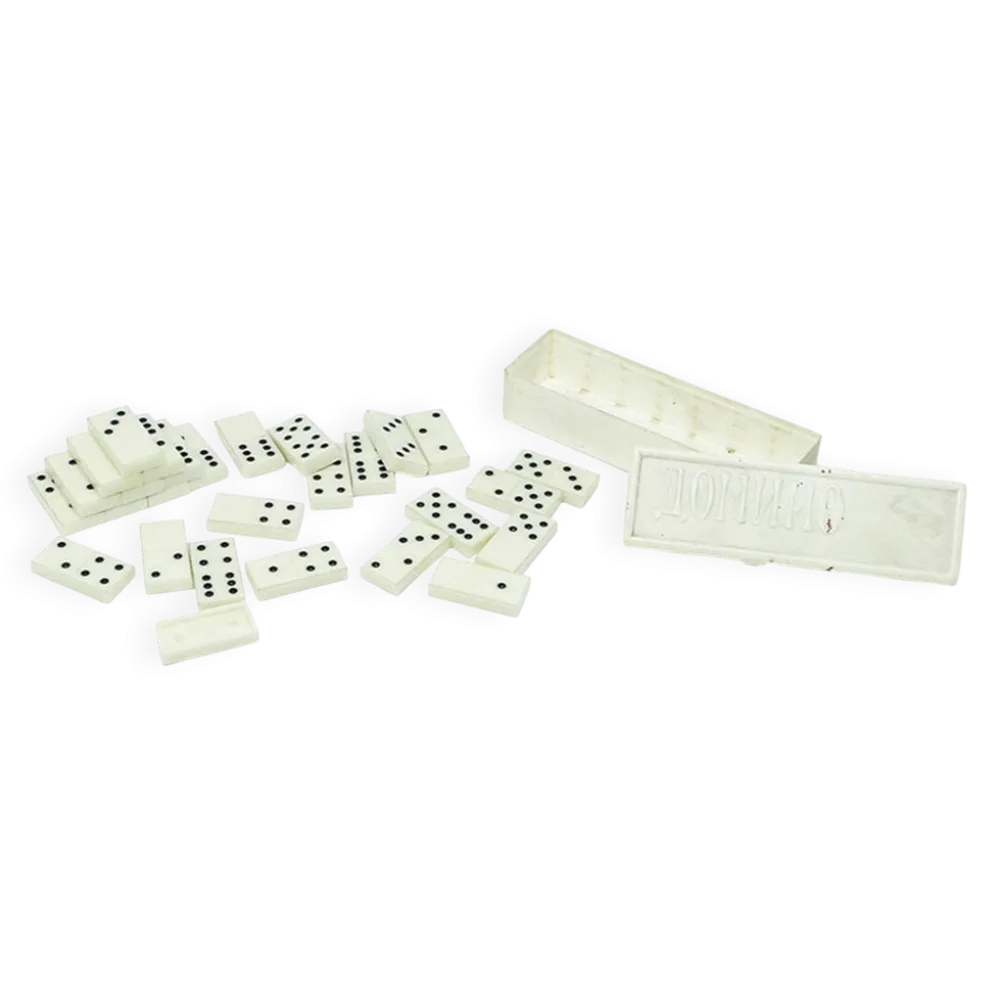 Jeu de dominos postmoderne, URSS, années 1970, ensemble de 28