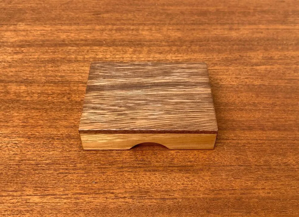Jeu de dés déco scandinave en teck du milieu du siècle, années 1960