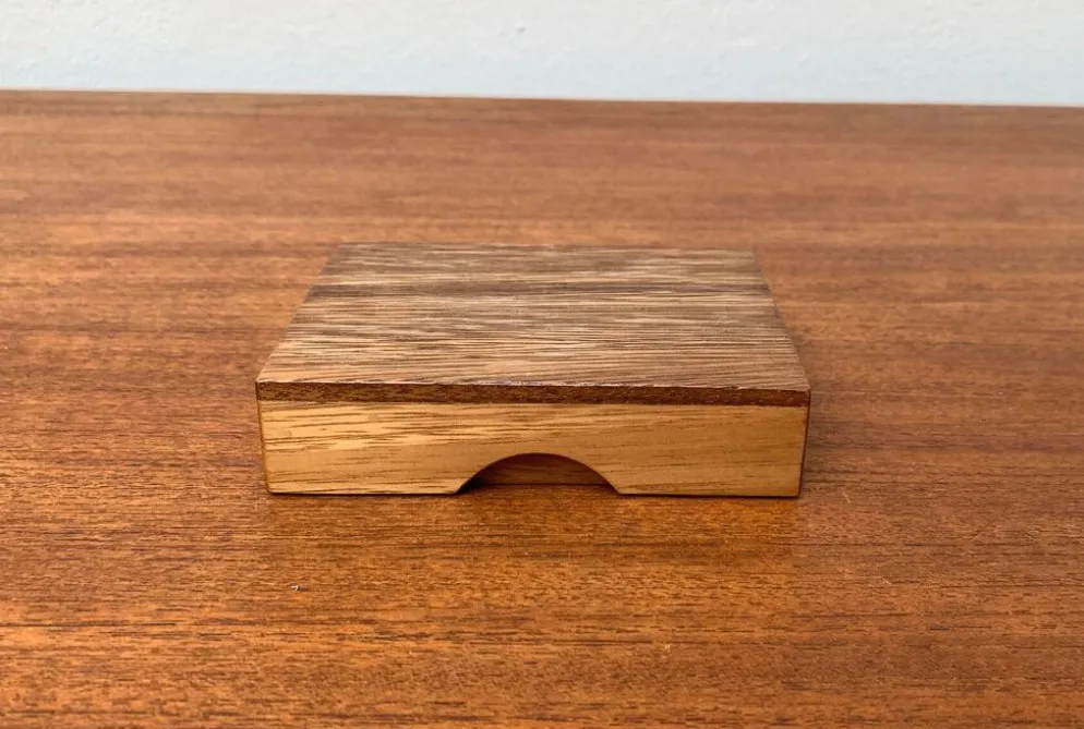 Jeu de dés déco scandinave en teck du milieu du siècle, années 1960