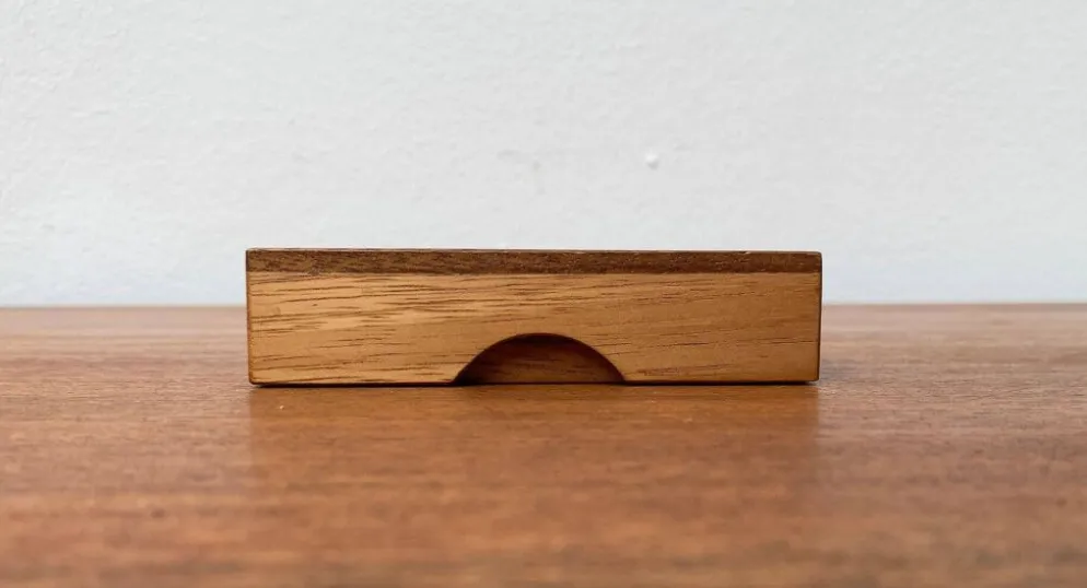 Jeu de dés déco scandinave en teck du milieu du siècle, années 1960