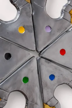 Jeu de Parcheesi brutaliste par Art3, bronze et aluminium, Espagne, années 1970.