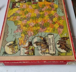 Jeu de patience puzzle France par département Saussine ancien