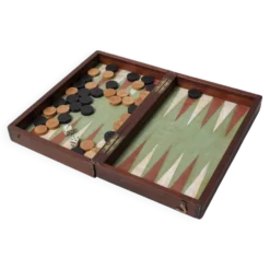 Jeu de voyage backgammon et dames vers 1920