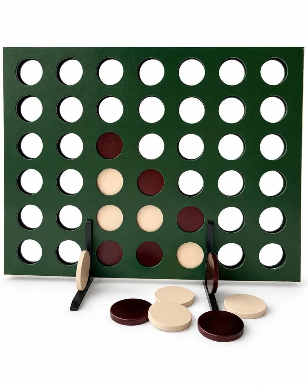 Jeu en bois surdimensionné fait main, unique en son genre, de quatre à la suite.