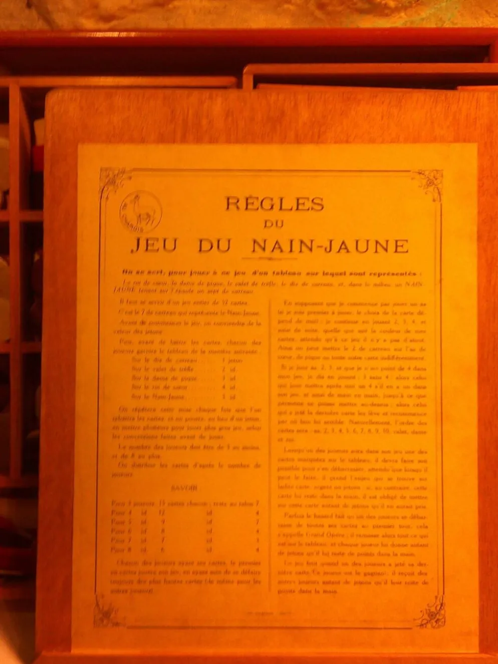 Jeu Nain Jaune ancien