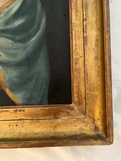 Jeune femme à la colombe . Portrait du 19e imitant une peinture classique