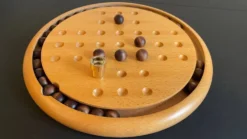 Jeu solitaire hêtre massif vintage