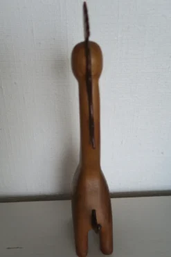 Jouet bois girafe vintage teck scandinave 1960-70