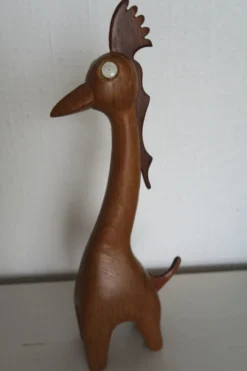 Jouet bois girafe vintage teck scandinave 1960-70