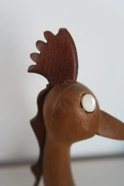 Jouet bois girafe vintage teck scandinave 1960-70