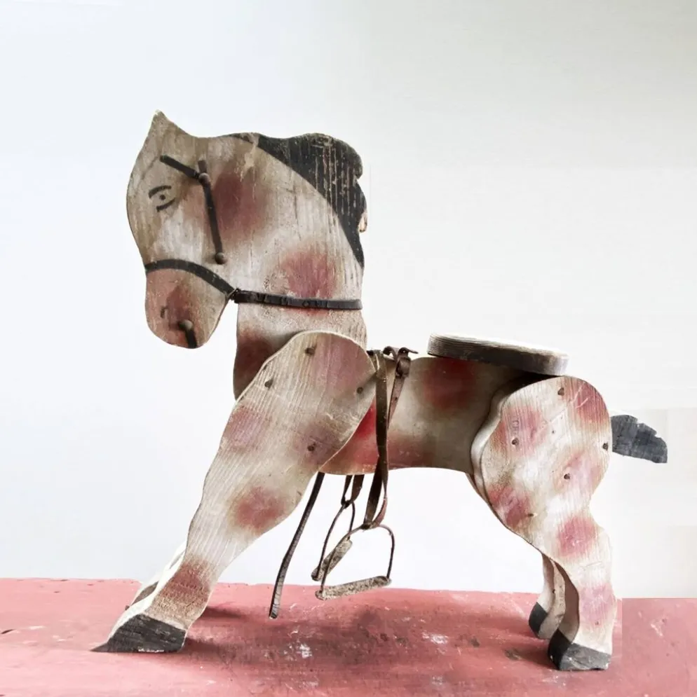 Jouet cheval de bois 50's