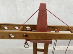 jouet grue en bois Déjou vintage années 60