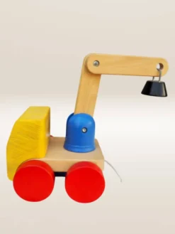 Jouet à tirer camion articulé en bois