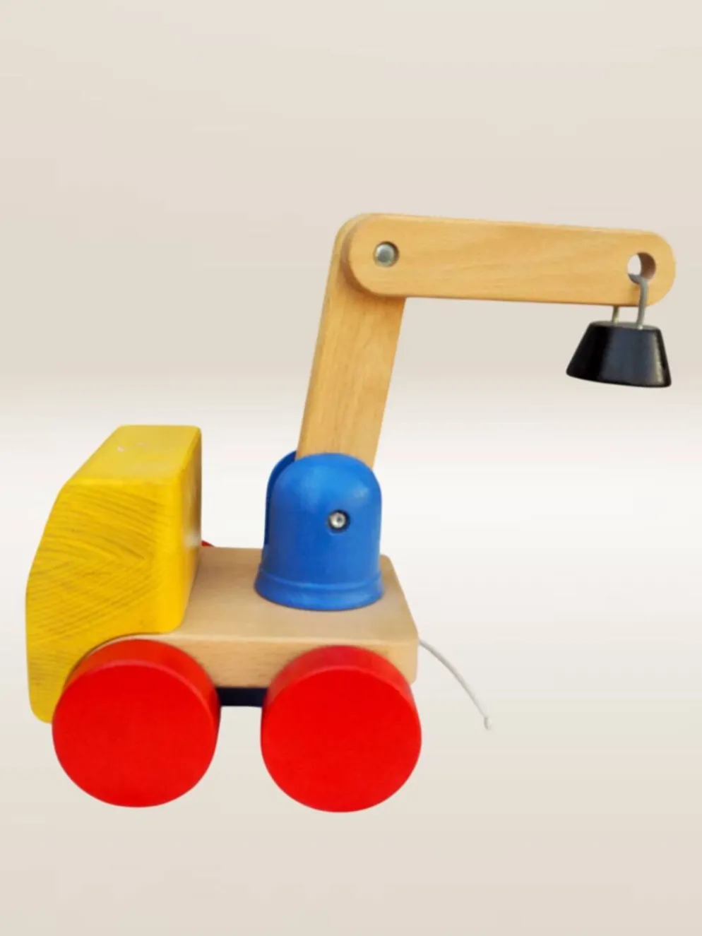 Jouet à tirer camion articulé en bois