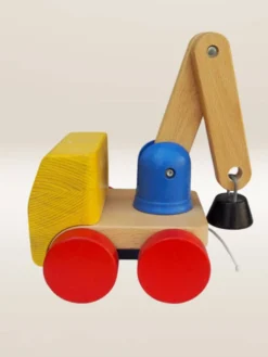 Jouet à tirer camion articulé en bois
